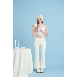 Polka candy set: ชุดเซ็ตสปอร์ตบราพร้อมฟองน้ำในตัว กางเกงขาม้าเก็บพุง