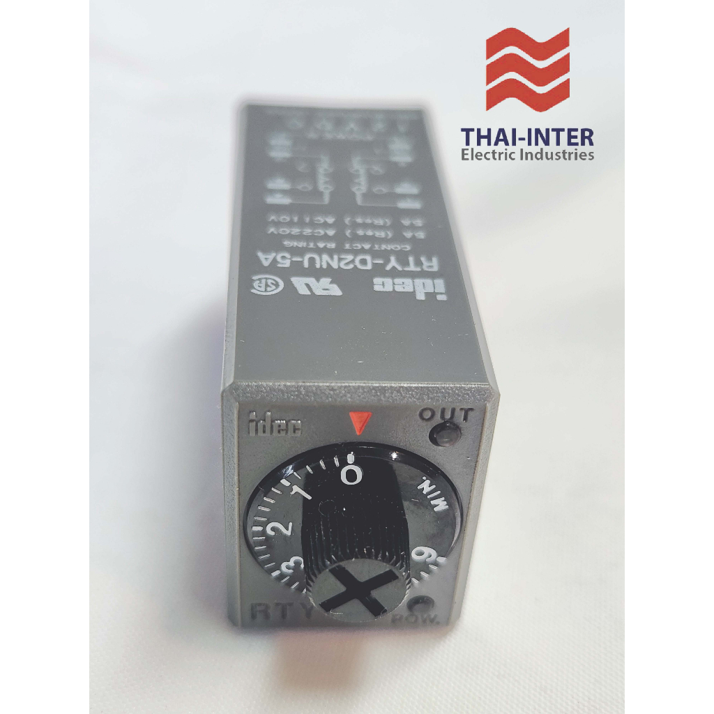TIMER RELAY IDEC RTY-D2NU-5A 0-6 min 12 Vdc