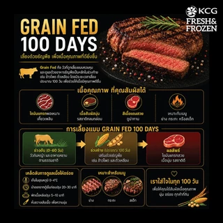 (3 แพ็ก ส่งรถเย็น) KCG เนื้อริบอาย Rib Eye Steak 150g เนื้อ Grain fed เลี้ยงด้วยธัญพืช 100 วัน