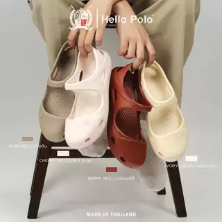 Hello Polo รองเท้าแฟชั่นผู้หญิง รองเท้าแมรี่เจน ทรงบัลเล่ต์ กันลื่นและทนทาน วัสดุ EVA เบาสบาย คลายเมื่อยเท้า รุ่น HP8070