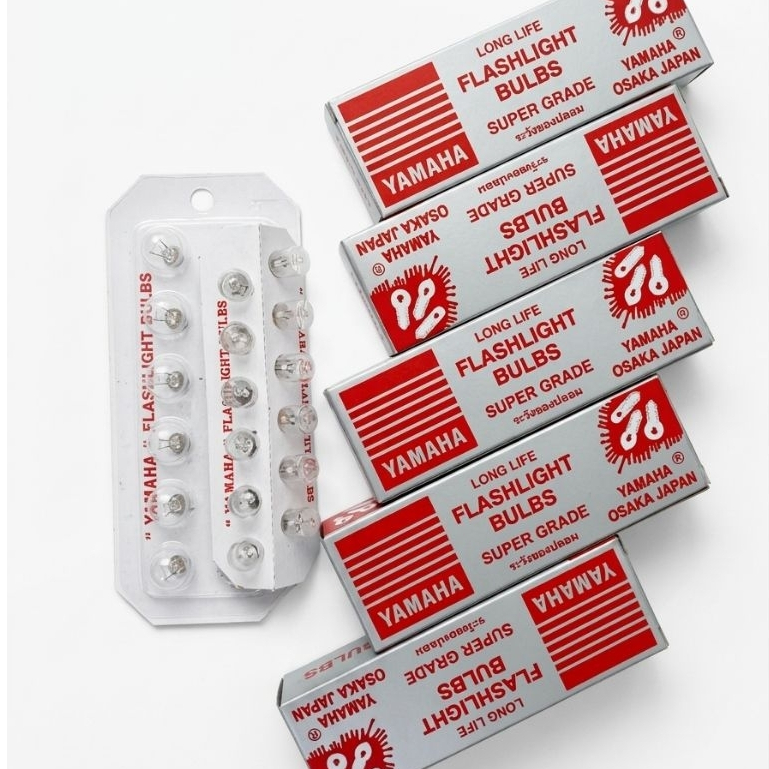 🔋 หลอดไฟฉาย YAMAHA 12V 6W 1 กล่อง 12 หลอด ของแท้ สว่างชัด ทนทาน ใช้งานได้นาน