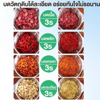รับประกัน 5ปี เครื่องบดเนื้อ สแตนเลส304 ปรัใบมีดคม6 ถอดทำความสะอาดง่าย ความจุใหญ่ เครื่องปั่นอเนกประสงค์ เครื่องบดอาหาร