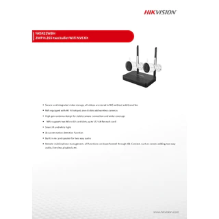 HIKVISION กล้องวงจรปิด Wi-Fi KIT NKS422W0H / NKS422W03H / NKS422WBH / NKS422WBPH - แบบเลือกซื้อ