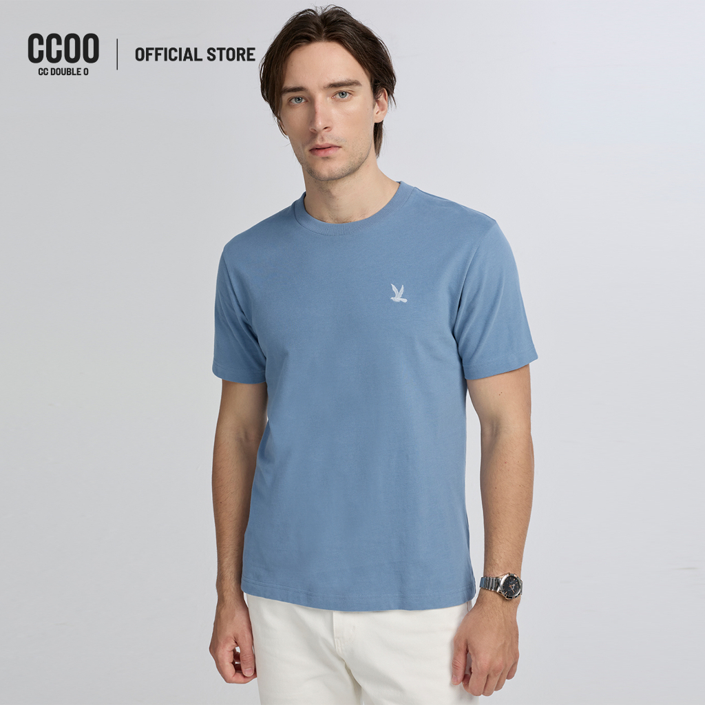 CC DOUBLE O SIGNATURE SEASONAL ROUND NECK TEE ผู้ชาย เสื้อยืดคอกลมปักโลโก้นกซิกเนเจอร์ รุ่น O26WGMA021 (AW26 #P1)