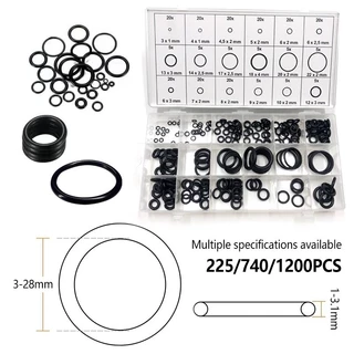 O ring ยางโอริง อเนกประสงค์ คุณภาพสูง 18 ขนาด 225 ชิ้น พร้อมกล่องพลาสติก