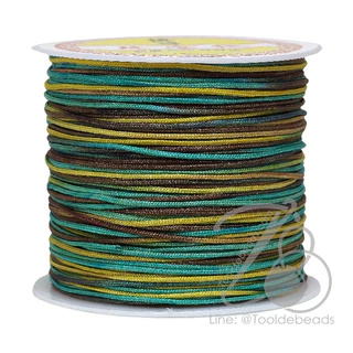 ไหมญี่ปุ่น สีทูโทน (30 หลา) เบอร์ 72 เชือกถักข้อมือ ไหมถักงานข้อมือ