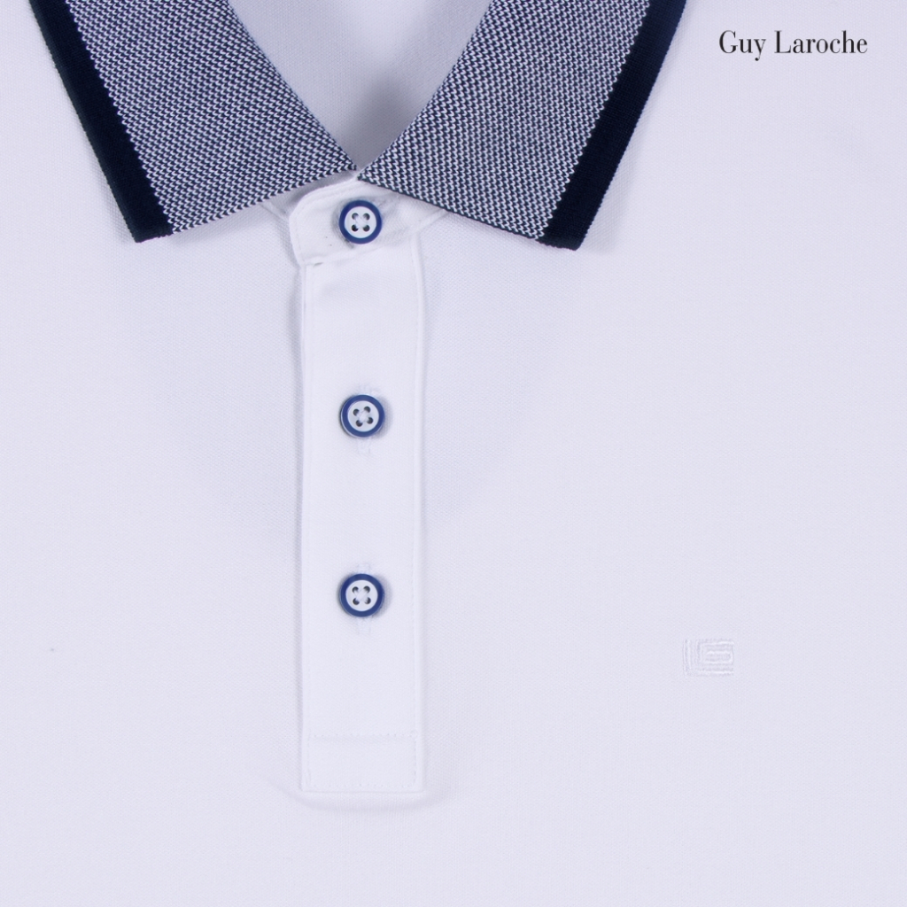 Guy Laroche قميص بولو Extra Fit — أبيض — صورة 3