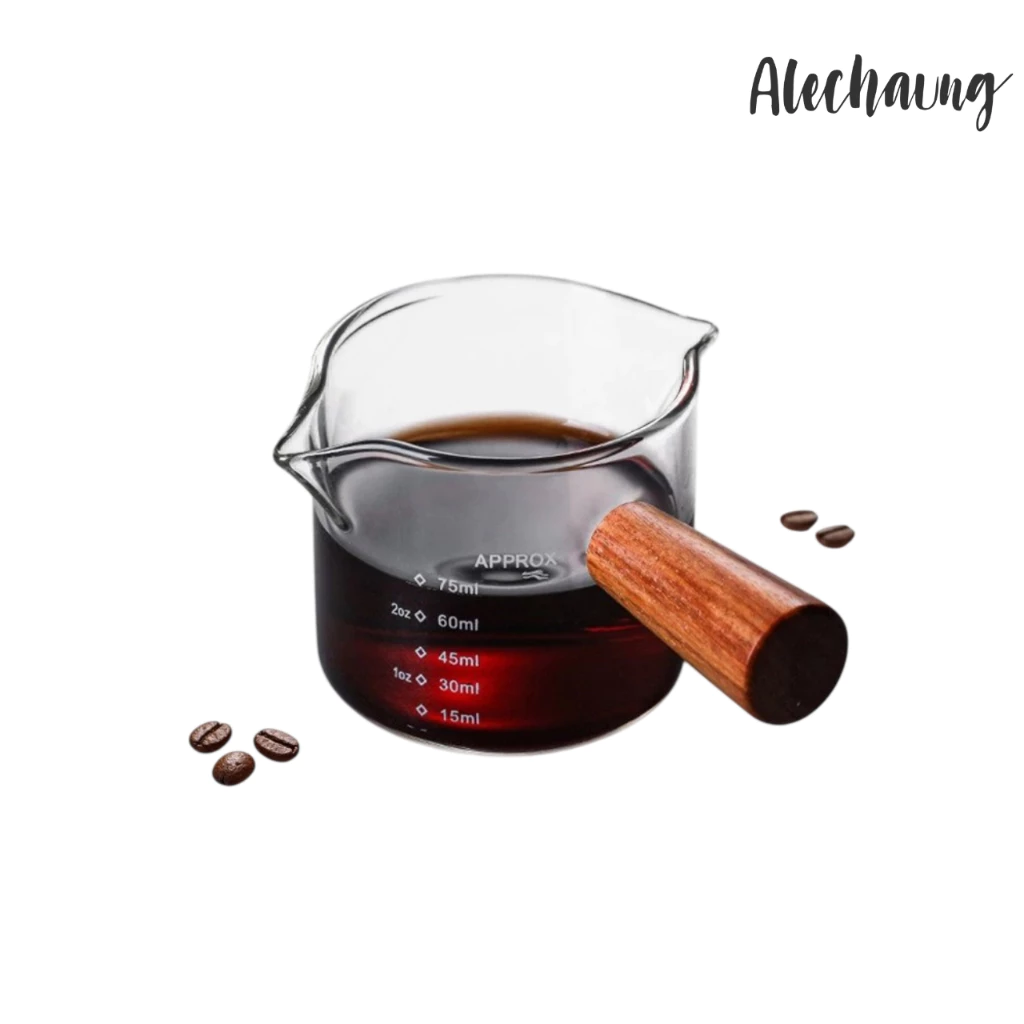 แก้วตวงกาแฟ ถ้วยตวงกาแฟพร้อมสเกล Espresso Measuring Cup ปากแก้วออกแบบให้เทง่าย ลดการหกเลอะขณะริน Simple_office