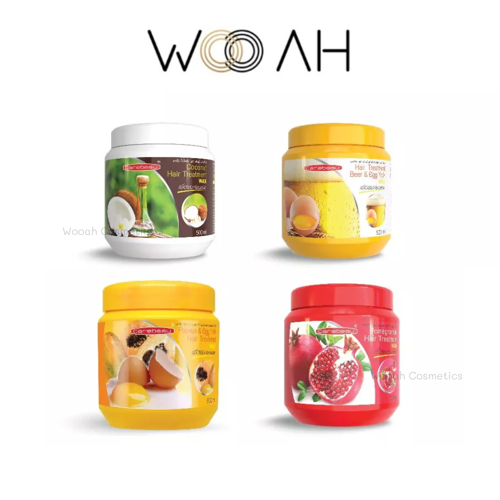 <แพคคู่>หรือ2กระปุก​แคร์บิว แฮร์ ทรีทเม้นท์ แว็กซ์ บำรุงผม 500 ml. Carebeau hair treatment wax.