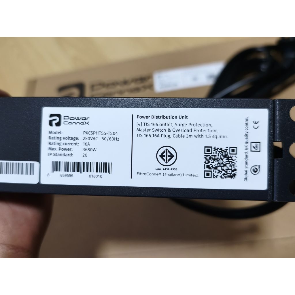 PowerConneXPXC5PHTSS-TS04 มาตรฐาน มอก.ไทย 4 ช่อง Surge 16A 3680W