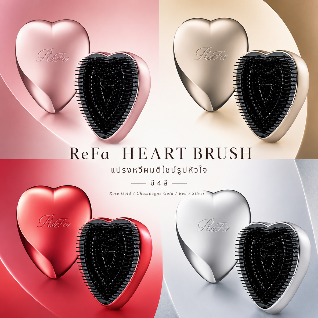 ReFa HEART BRUSH หวีแปรงผมรูปหัวใจ ของแท้นำเข้าจากญี่ปุ่น