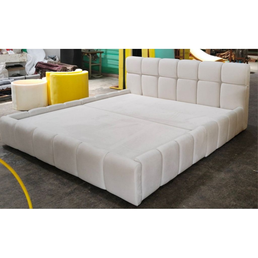 TDS SOFA เตียงมินิมอล รุ่น มิร่า 3.5/5/6 ฟุต สั่งทำได้ทุกไซส์ ขอบหนานุ่ม โครงไม้จริง ❤️ เลือกสีกรุณาทักแชท