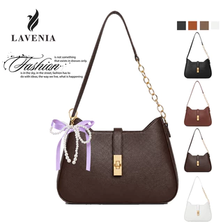 LAVENIA กระเป๋าสะพายไหล่ หนังคุณภาพดี ทรงมินิมอล อะไหล่ทองหรู จุของจำเป็นได้พอดี เหมาะสำหรับสาวออฟฟิศ