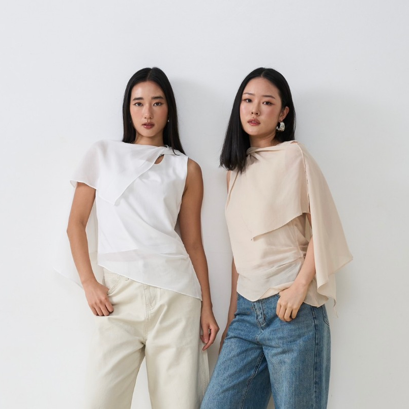 Chiffon Shawl Top by MAMIL