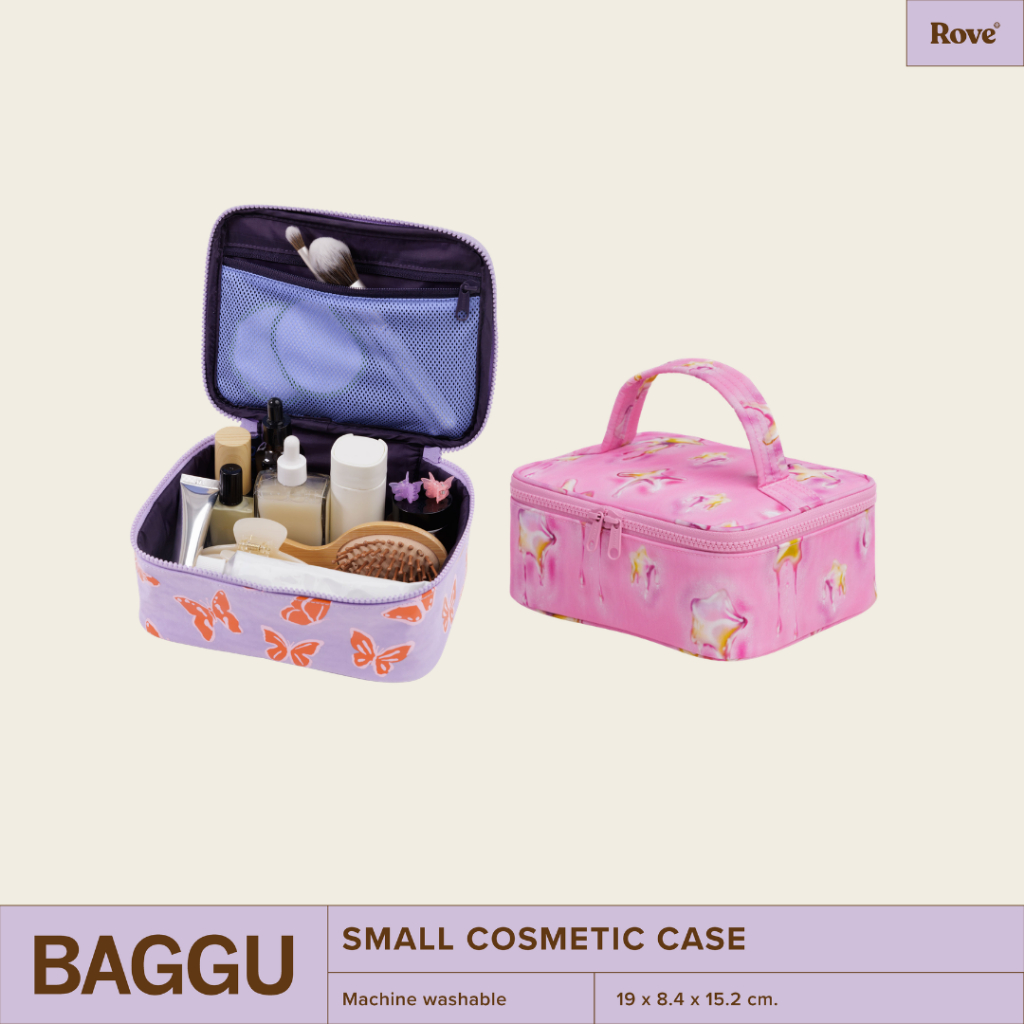 (พร้อมส่ง) BAGGU Small Cosmetic Case กระเป๋าเครื่องสำอาง ขนาดเล็ก พกพาสะดวก น้ำหนักเบา ซิปเปิด–ปิดง่าย จัดของเป็นระเบียบ