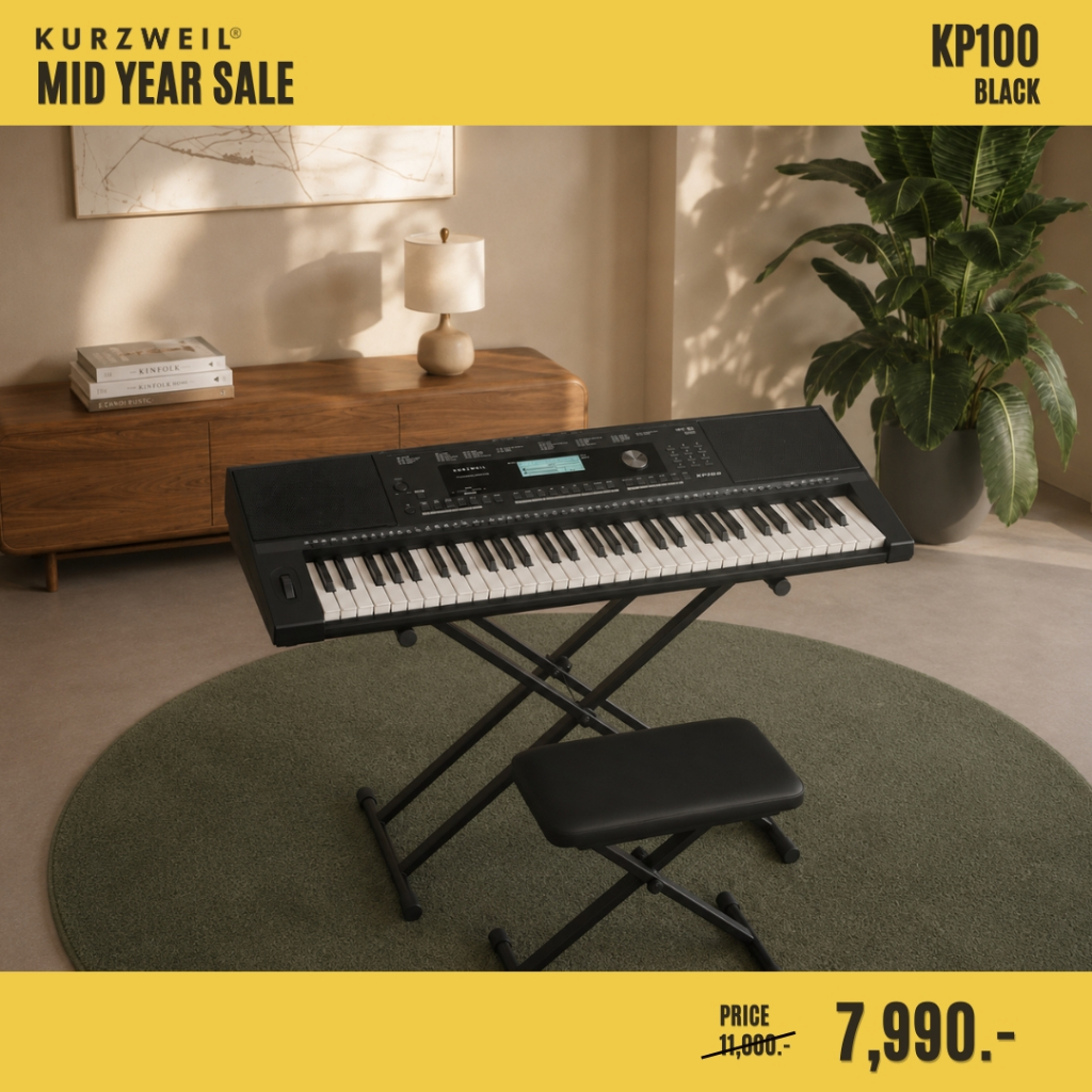 คีย์บอร์ดไฟฟ้า KURZWEIL KP100 DIGITAL PIANO 61 Keys ผ่อน 0% ส่งฟรี (รับประกัน 1 ปี)