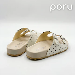 รองเท้าแตะลายจุด Polka Dot พื้นนุ่ม รองเท้าแตะสวม พื้นหนา เดินสบาย 2 ตอน ไซส์ 36-40