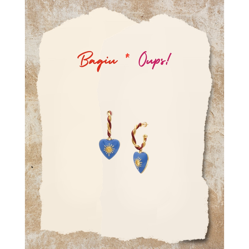 Bagii x oups | earings | British Celebration Earrings | ต่างหู จี้รูปหัวใจ เครื่องประดับ แฟชั่นผู้หญิง BG260160