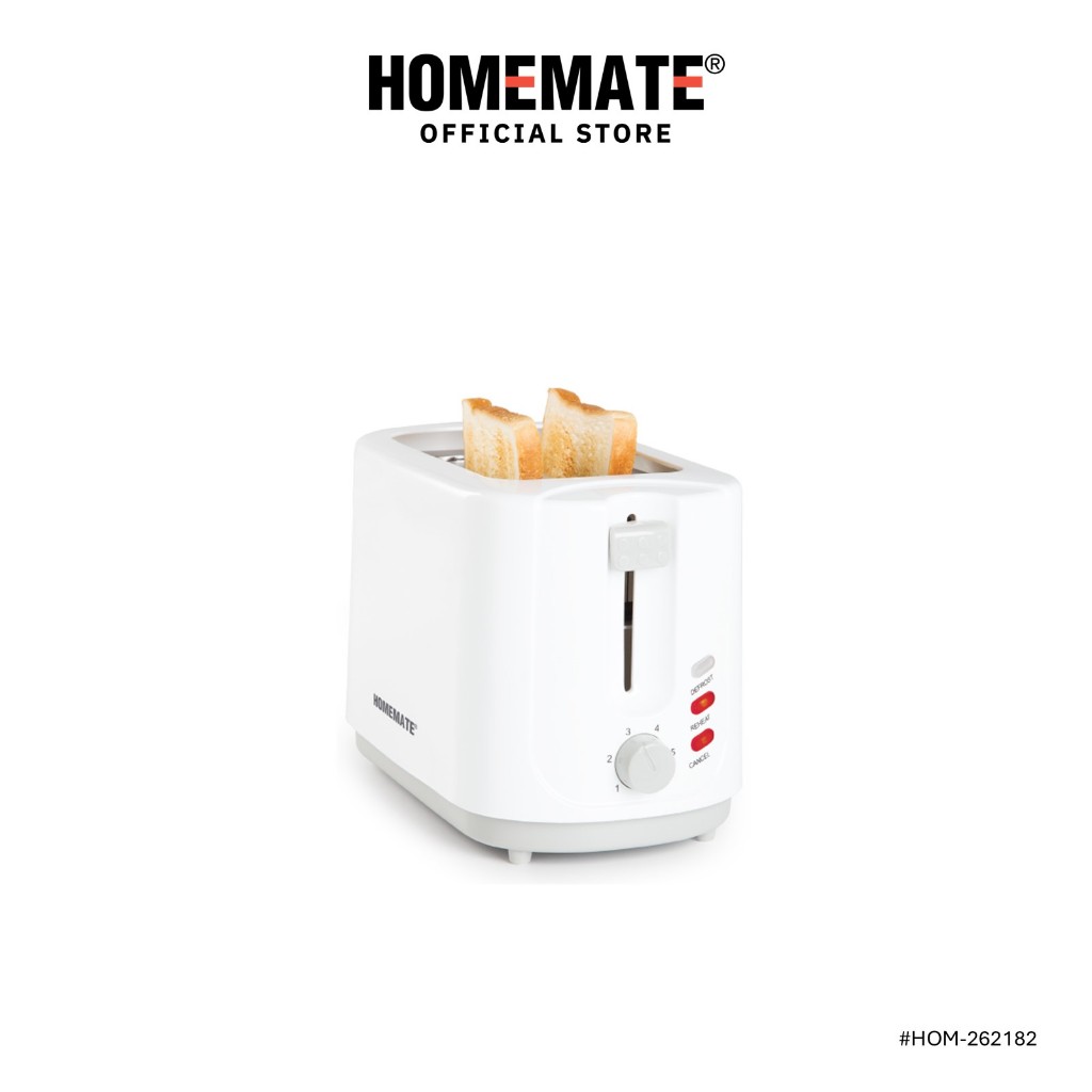 HOMEMATE เครื่องปิ้งขนมปังพร้อมฝาปิด HOM-262182