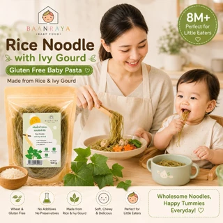 🍜 ขนมจีน เมนูเส้นเด็ก เส้นข้าว Gluten Free ไม่มีแป้งสาลี Baby Pasta Organic เส้นเด็ก BLW Baan Raya
