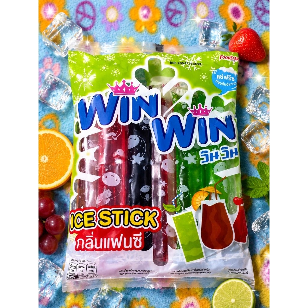 WIN WIN ice sticks กลิ่นแฟนซี มี 13 หลอด