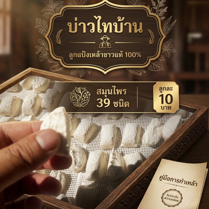 ลูกแป้งเหล้าขาวแท้   (ไม่ใช่แป้งสาโท👌) เจ้าเดียวในไทย สูตรเด็ด  แรง ขนาด