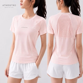 ATMOSTRO รุ่น Airy เสื้อกีฬาผู้หญิง เสื้อออกกำลังกายเข้ารูป เนื้อผ้าสัมผัสเย็น ด้วยคุณสมบัติ Quick Dry Breathable