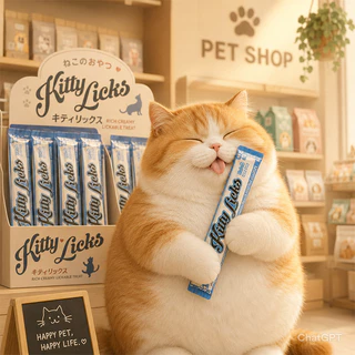 🔥 1 แถม 1 🔥 Novee Kitty Licks Cat Treat ขนมแมวเลีย คิตตี ลิค 15 g. x 20 ซอง แมวโต รสไก่ ทูน่า แซลมอน