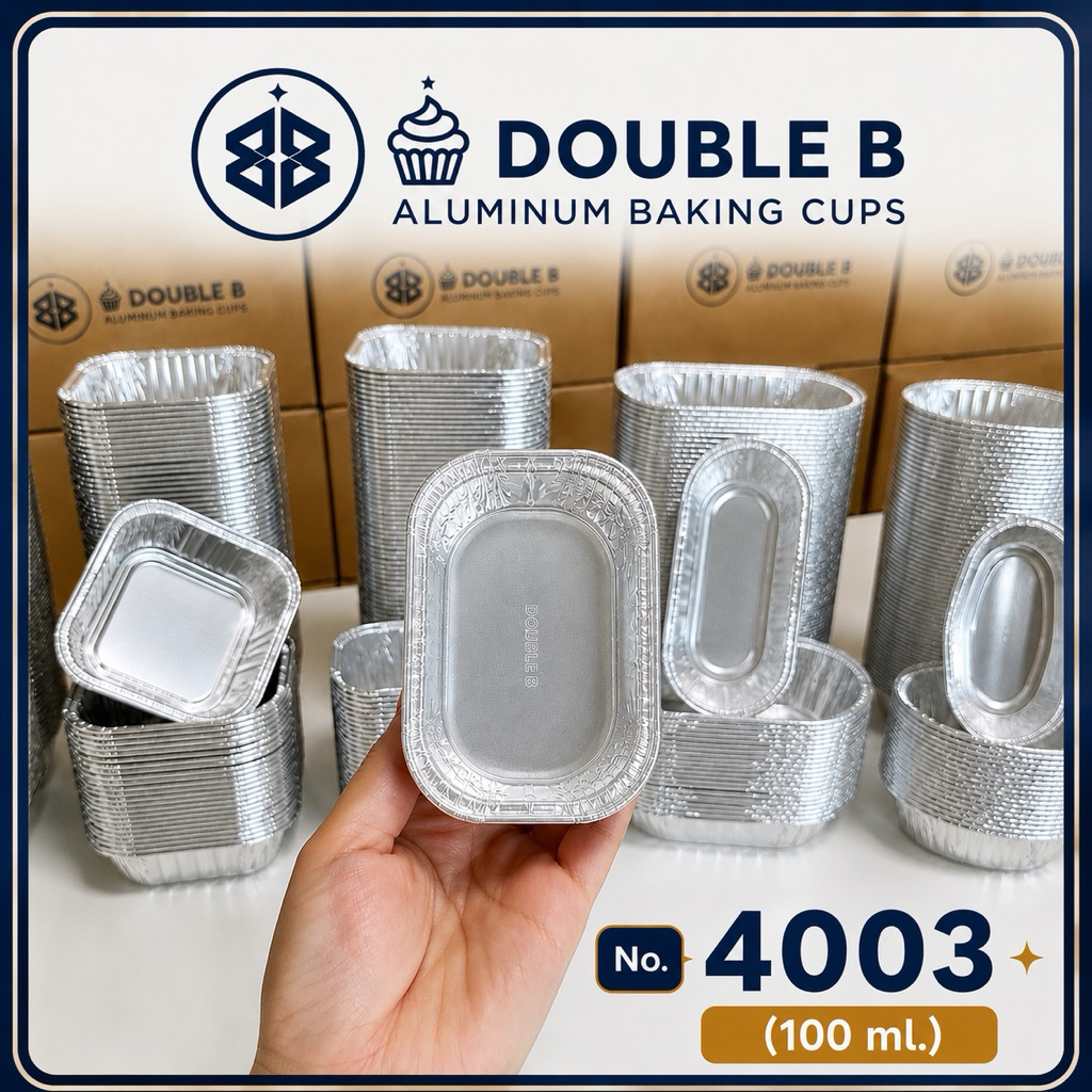 ถ้วยฟอยล์ 4003 ( ถ้วย + ฝาปิด) ** 500 ชุด**