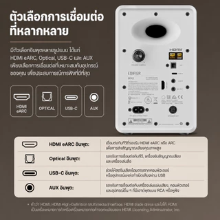 EDIFIER M90 ลำโพง Hi-Res Audio 100W RMS รองรับ LDAC Bluetooth 6.0 HDMI eARC