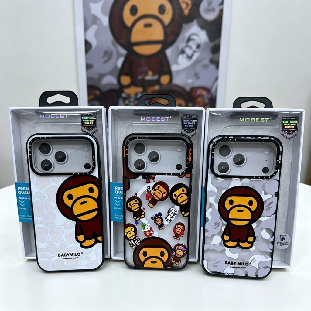 Mobest เคสไอโฟน สำหรับ 17promax แม่เหล็กชาร์จ ลายการ์ลิงน้อง
