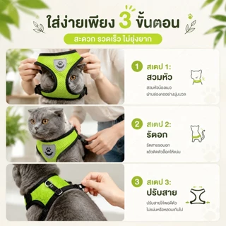 สายจูงแมว สายจูงสุนัข เชือกจูงแมว สายจูงหมา สายจูง สําหรับสัตว์เลี้ยง สุนัข แมว กระต่าย ขนาดเล็ก