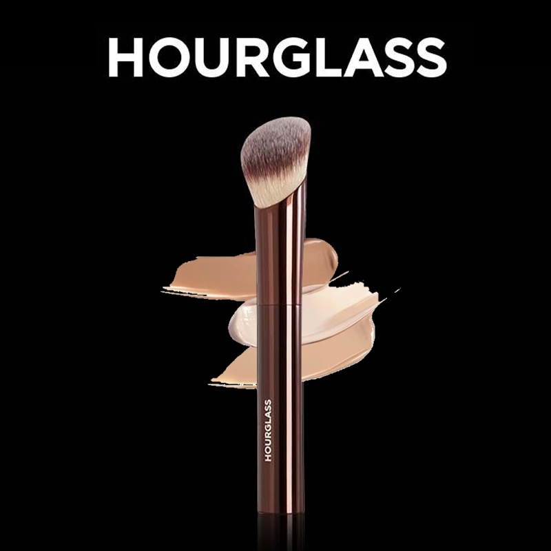 Hourglass long handle oblique Foundation Brush concealer brush Makeup Brushes เส้นใยนุ่มผมแฟชั่นการออกแบบแปรงหน้าเดียว