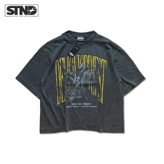 STND07 Boxy T-Shirt “Demonic Priest” เสื้อยืดครอปวินเทจ