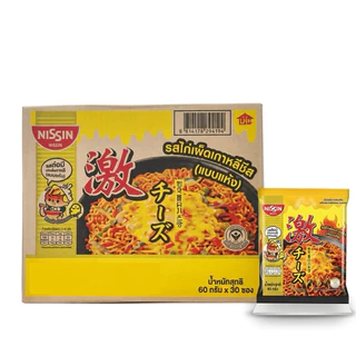*ยกลัง*✅30ซอง✅NISSIN นิสชิน บะหมี่กึ่งสําเร็จรูป บะหมี่แห้งเกาหลี บะหมี่แบบแห้ง บะหมี่เผ็ดเกาหลีชีส 60กรัม