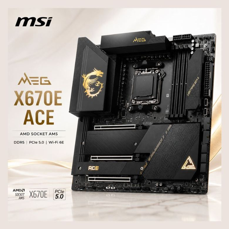 MSI MEG X670E ACE AMD AM5 DDR5 E-ATX Gaming Motherboard รองรับ Ryzen 7000 8000 9000 Series