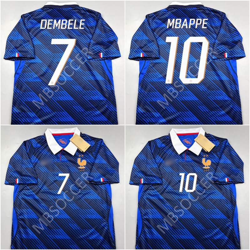 แฟนบอล - เสื้อฟุตบอลโลก ปี 2026 ทีมชาติ ฝsั่งlศส Home Away 7 DEMBELE 10 MBAPPE