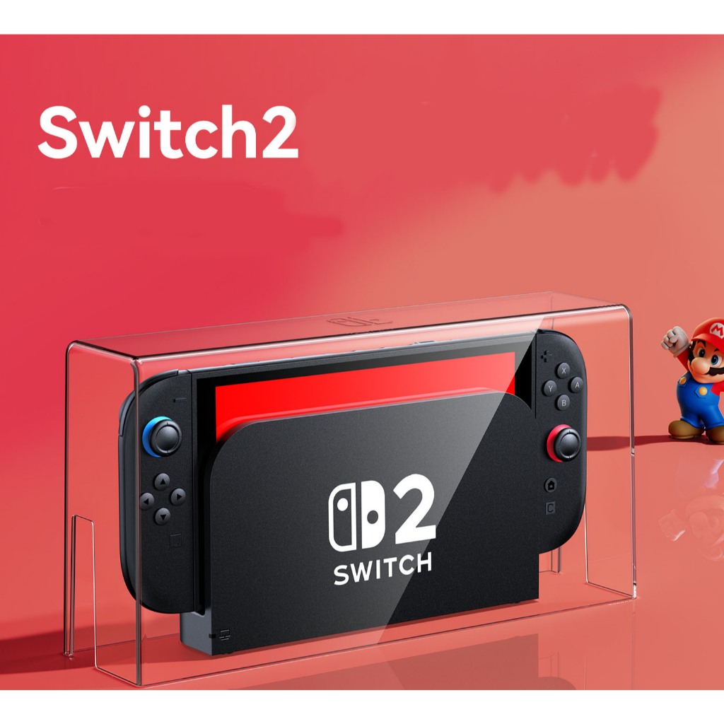 Nintendo switch2/switch1 /oled ฝาครอบกันฝุ่นlogo pc สีใส