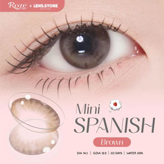 คอนแทคเลนส์รายเดือน Rozelens รุ่น Mini Spanish Brown มินิสแปนิช ตาหวานธรรมชาติ
