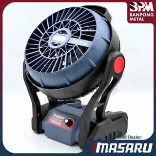MASARU พัดลมไร้สาย 20V 4Ahx1 รุ่น SCFP-900 12 นิ้ว ปรับแรงลมได้ 3 ระดับ มี ไฟ LED พัดลมแบตเตอรี่ พัดลมพกพา