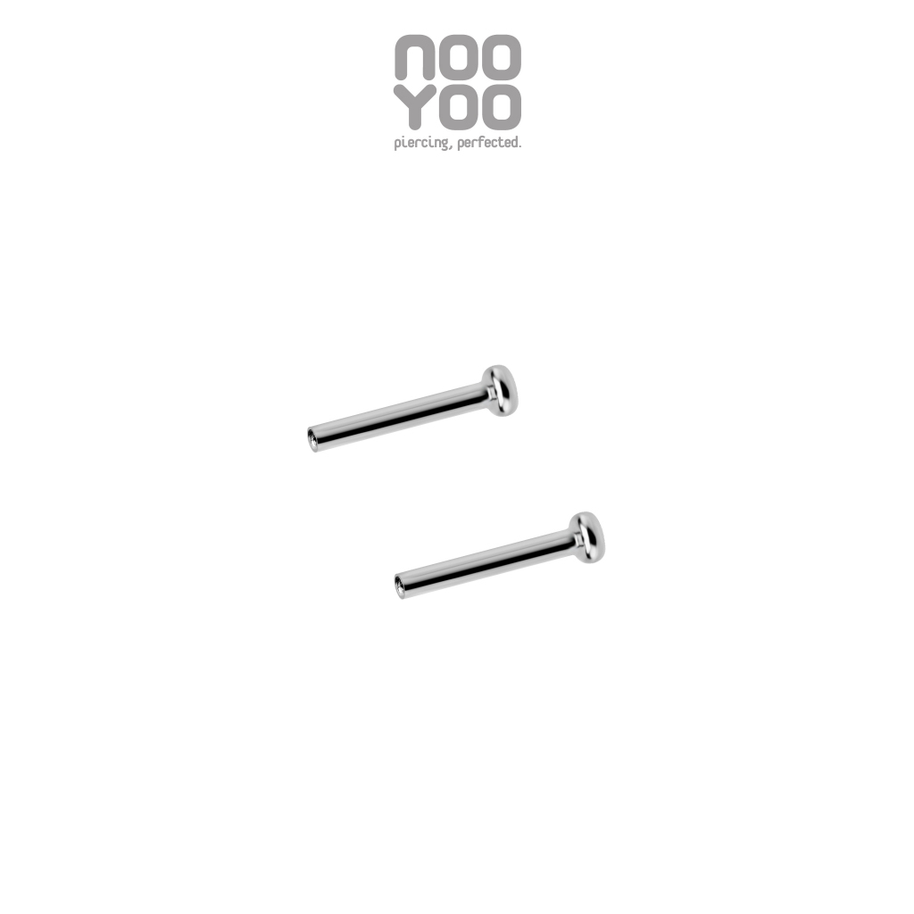 NooYoo ก้านต่างหูสำหรับผิวแพ้ง่าย Sterilized Titanium TL (2 pcs.)