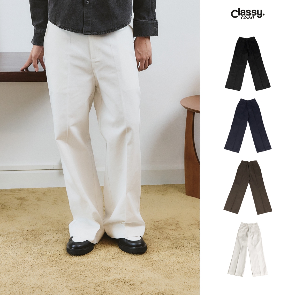 Classy Club - กางเกงขายาว เอวยืด รุ่น Wide Work Pant