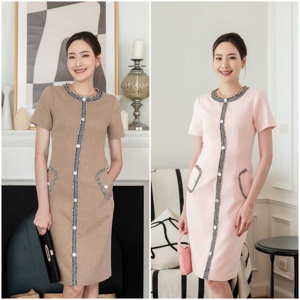 PD360 Tweed Dress เดรสผ้า Tweed