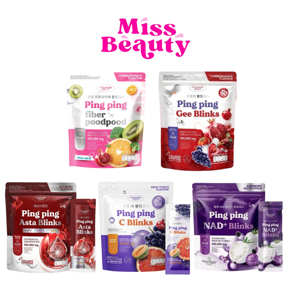 (ถุง 30 ซอง) Ping Ping C Blinks Founder Colly น้ำชงกลูต้า ปิ๊ง ปิ๊ง ซี บริ๊งค์ ฟาวเดอร์คอลลี่ 10 กรัม