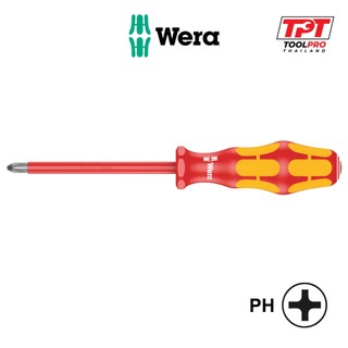 Wera ไขควง ปากแฉกกันไฟฟ้า หัวเลเซอร์ทิป 162 i PH VDE Insulated Screwdriver for Phillips Screws, PH0 - PH4