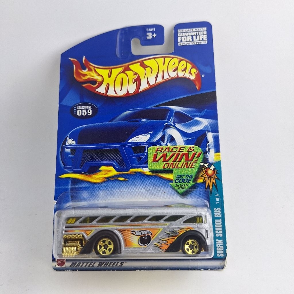 รถเหล็ก Hotwheels SURFIN SCHOOL BUS RACE AND WIN ONLINE (ib59)