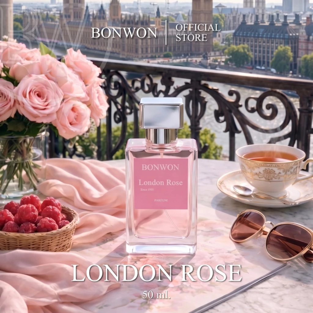 น้ำหอม BONWON กลิ่น London Rose | กลิ่นหอมดอกกุหลาบอังกฤษ - ขนาด 50 ml