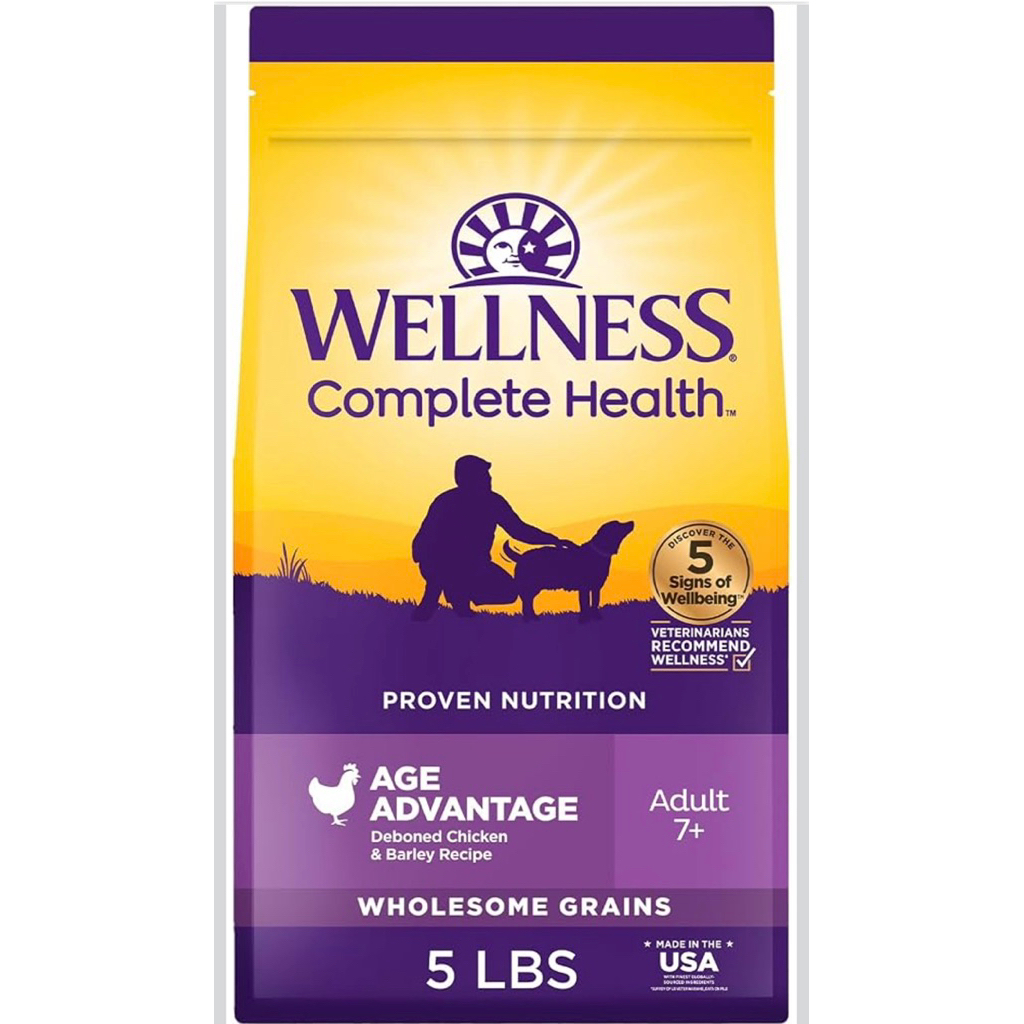 (2.26 KG) อาหารเม็ดสุนัขสูงวัย Wellness Complete Health Age Advantage Senior Dry Dog Food,