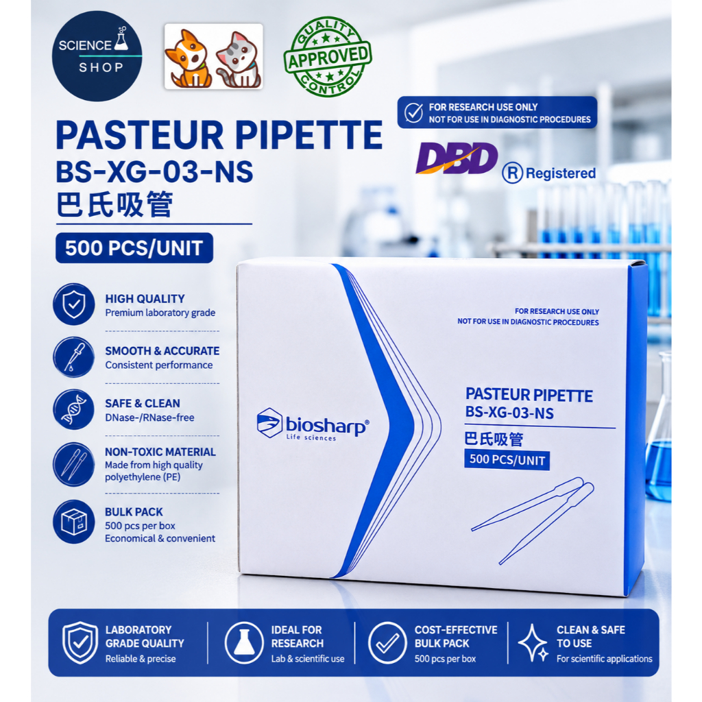 หลอดหยดพลาสติก Pasteur Pipette, Pasteur Dropper, Non-Sterile Bulk Pack 3 ml - 500 ชิ้น
