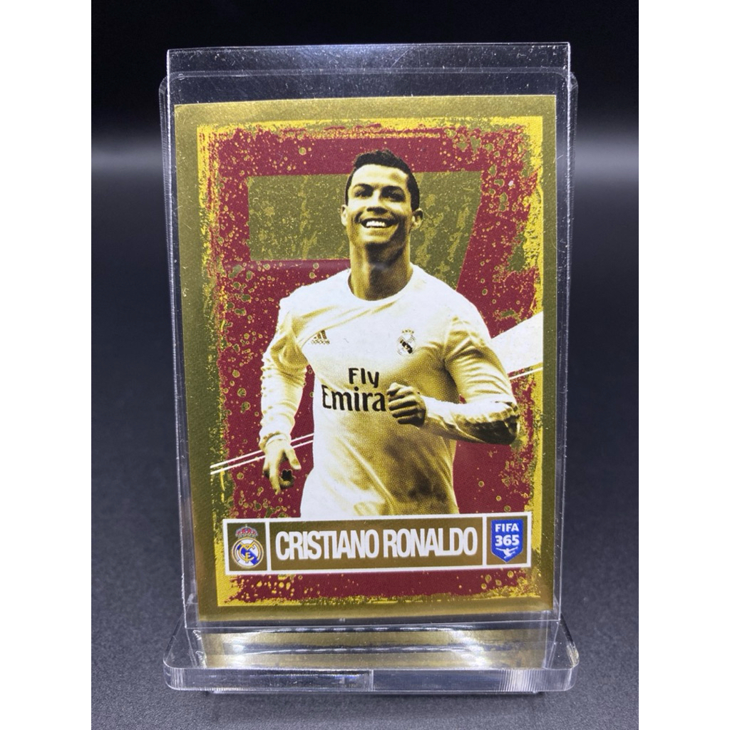 สติกเกอร์ ⚽️ Cristiano Ronaldo Gold Sticker | 2017 Panini FIFA 365 🇵🇹👑